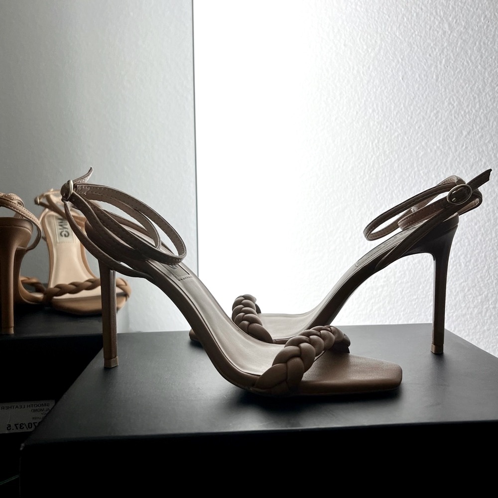 Mango: Braided heel design sandals